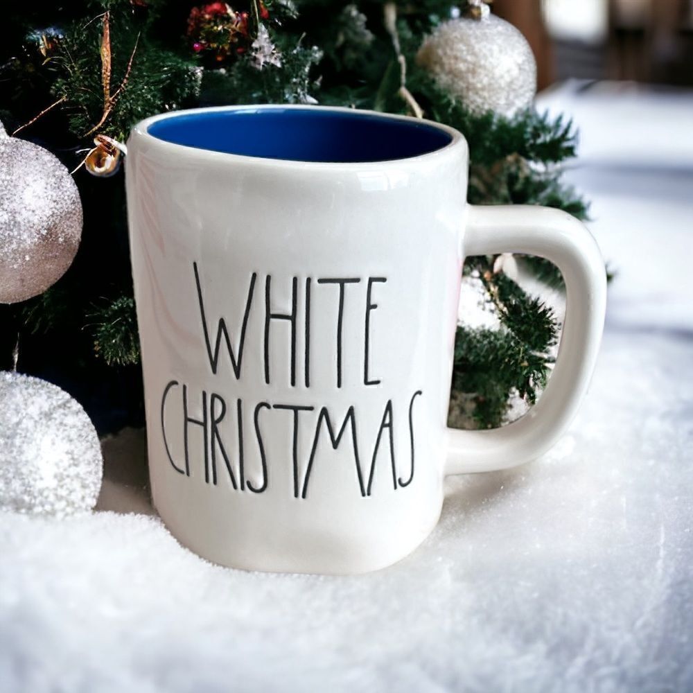 NEW! Rae Dunn White Christmas Ceramic Mug
